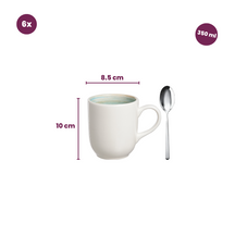 Cosy & Trendy Kaffeetasse Turbolino Blau - 350 ml - 6 Stück