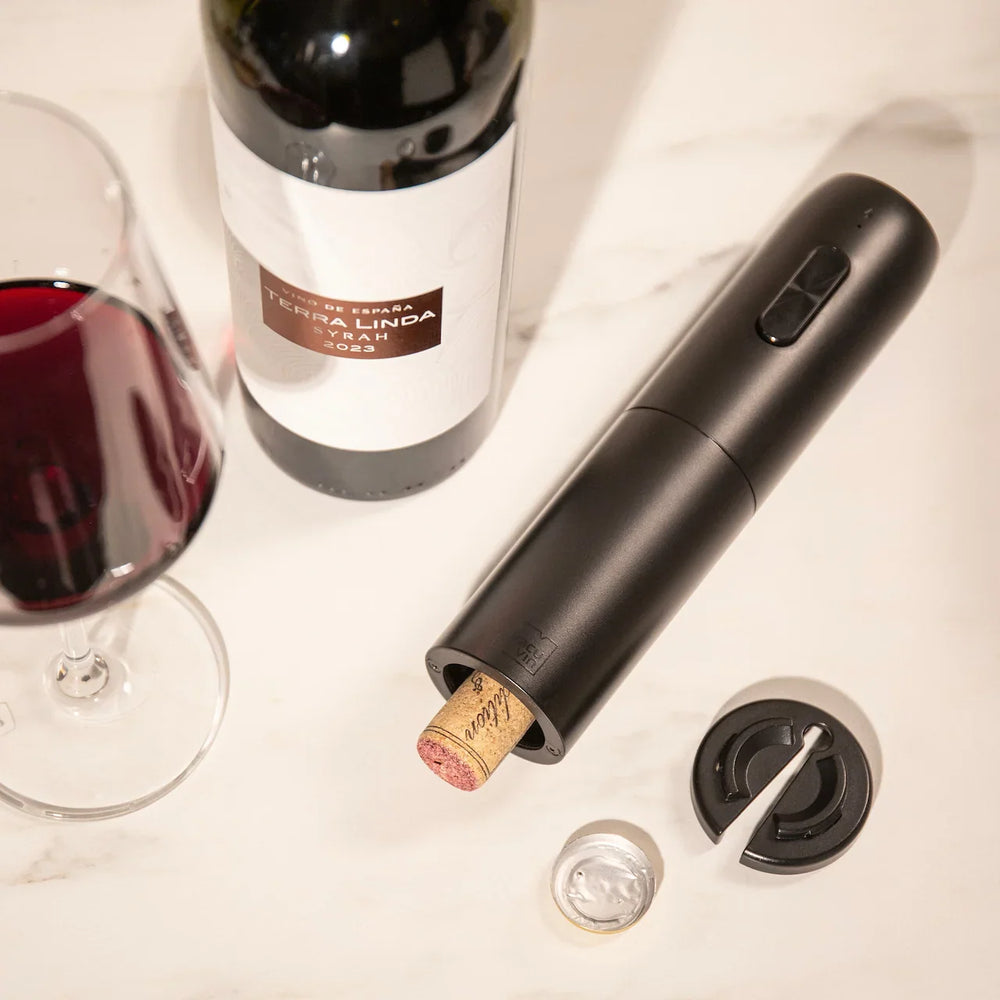Vacu Vin Elektrischer Weinöffner + Folienschneider - Schwarz