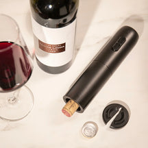 Vacu Vin Elektrischer Weinöffner + Folienschneider - Schwarz