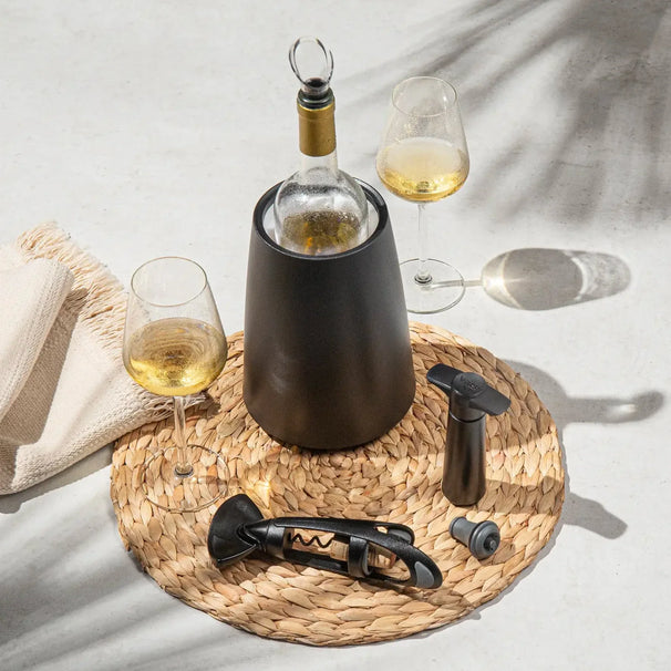 Vacu Vin Weingeschenk Elegant - Schwarz - 5-teilig