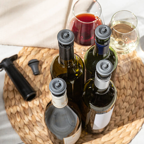 Vacu Vin Weinverschluss Vakuum Weinverschluss - Grau - 10 Stücke