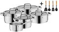 WMF Topfset Compact Cuisine - 5-teilig - Inklusive GRATIS Cookinglife Kochgeschirr Set - Kochtopf ø 16, 16, 20 und 20 cm sowie Stielkasserolle ø 14 cm