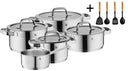 WMF Topfset Compact Cuisine - 5-teilig - Inklusive GRATIS Cookinglife Kochgeschirr Set - Kochtopf ø 16, 16, 20 und 20 cm sowie Stielkasserolle ø 14 cm