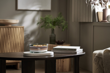 WoodWick Duftkerze Ellipse Trilogy Radiant Cashmere - 9 cm / 19 cm - Duftkerze im Glas - Holzdocht