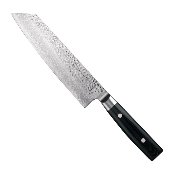 Yaxell Kiritsuke messer Zen 20 cm – 37-lagiger Damaststahl aus Edelstahl – Griff aus Canvas-Micarta
