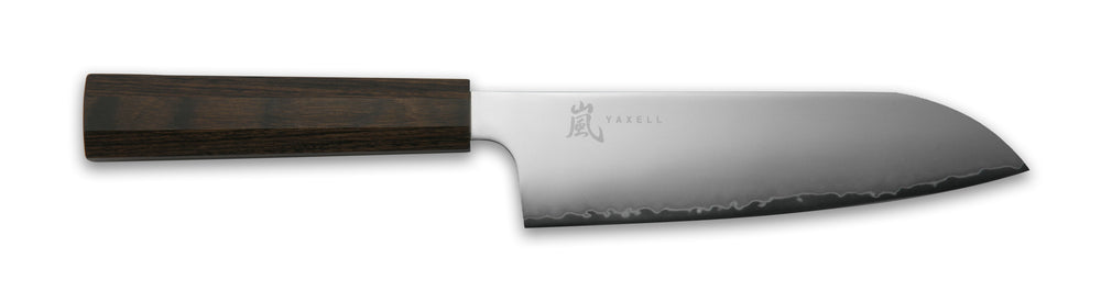 Yaxell Santokumesser Hana 16,5 cm – 3-lagiger Edelstahl – dunkelbrauner Pakkaholzgriff