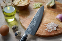 Yaxell Zen Kochmesser 20 cm – 37-lagiger Damaststahl – Griff aus Canvas-Micarta
