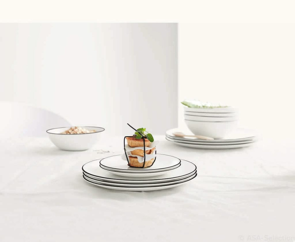 ASA Selection Speiseteller A Table Ligne Noire ø 26,5 cm - 4 Stück
