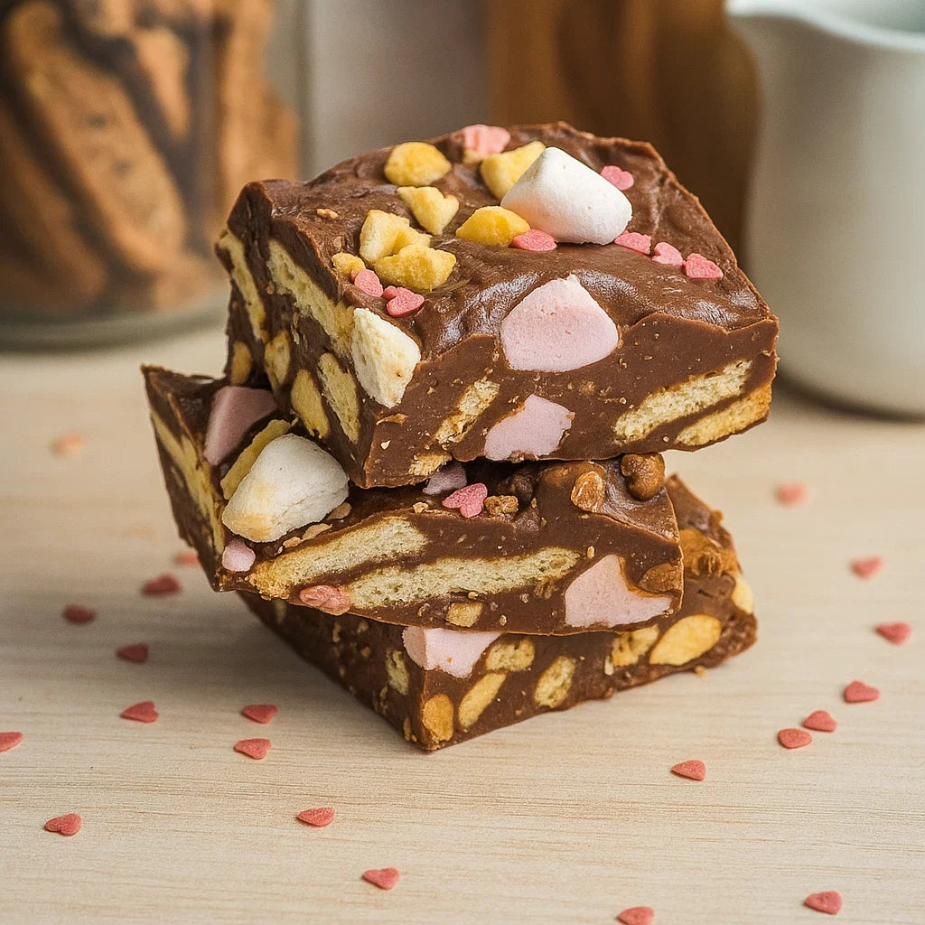 Ein köstliches Fudge mit Keksen, Nüssen und Marshmallows!