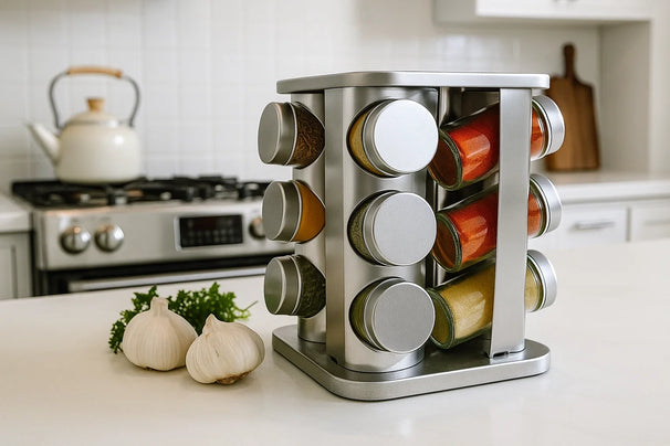 Cookinglife Gewürzregal RVS Drehbar 12-teilig