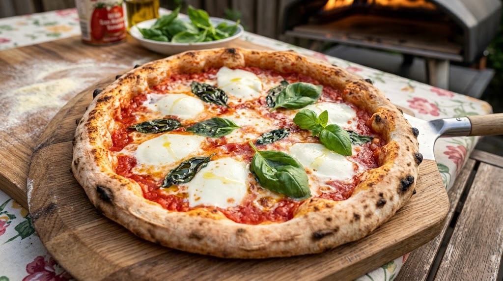 Knuspriger Boden, schmelzender Mozzarella, genau richtig gebacken.