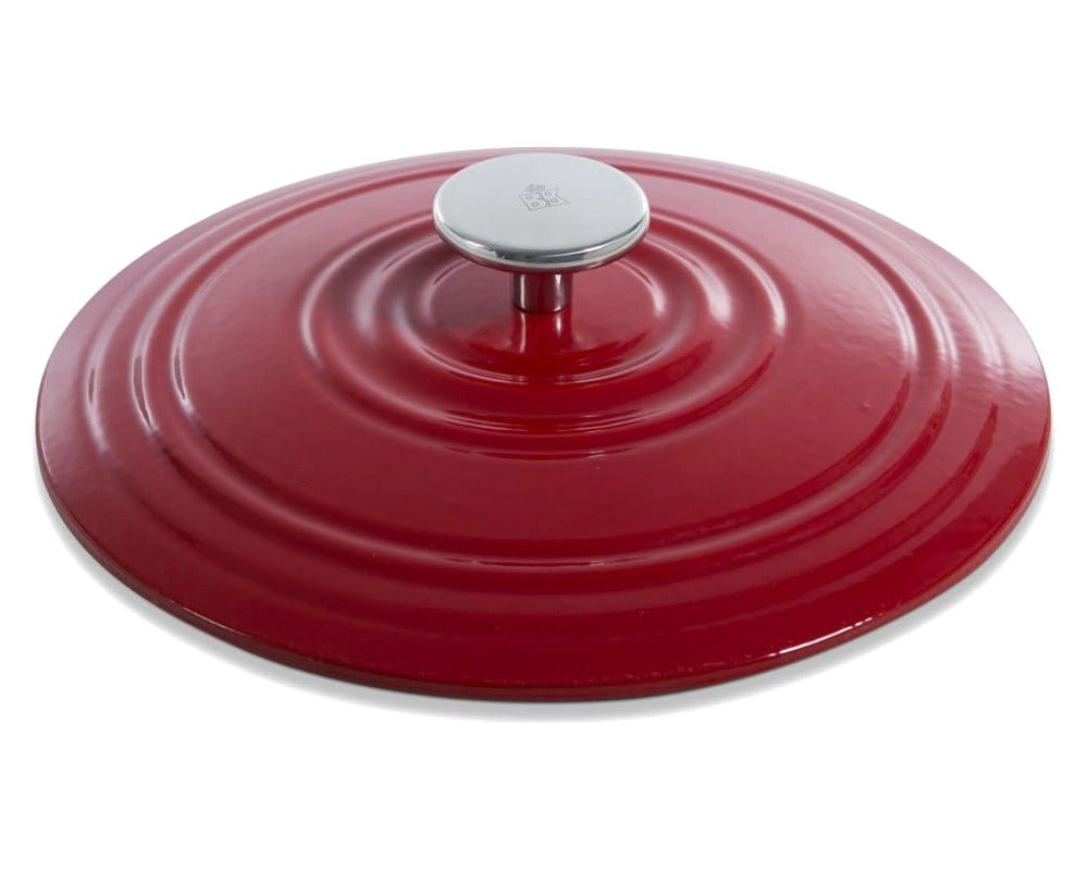 BK Braadpan Bourgogne Chili Red Gietijzer ø 20 cm / 2.5 Liter - deksel