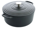 BK Bräter Bourgogne Earl Grey Gusseisen ø 24 cm / 4,2 Liter - emaillierte Antihaftbeschichtung