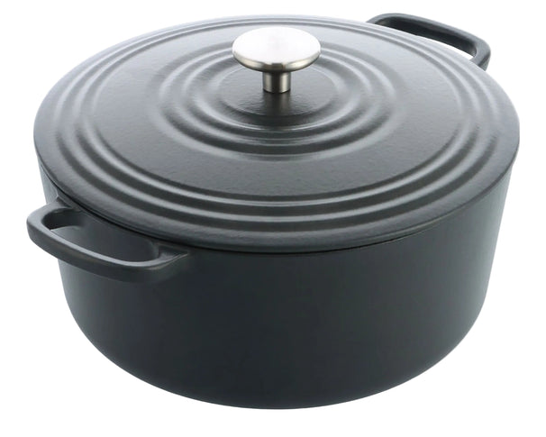 BK Bräter Bourgogne Earl Grey Gusseisen ø 28 cm / 6,7 Liter - emaillierte Antihaftbeschichtung