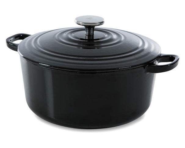 BK Bräter Bourgogne Jet Black Gusseisen ø 20 cm / 2,5 Liter - emaillierte Antihaftbeschichtung