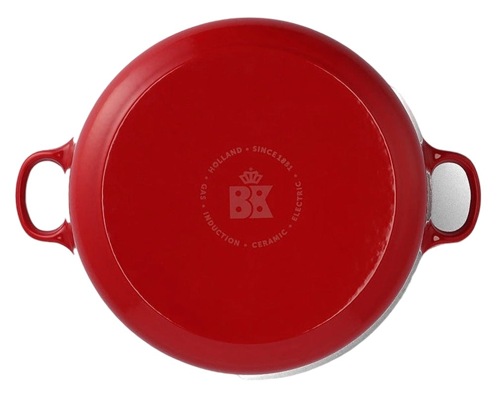 BK Lage Braadpan Bourgogne Chili Red Gietijzer ø 28 cm - onderaanzicht