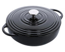 BK Flacher Bräter Bourgogne Jet Black Gusseisen ø 28 cm - emaillierte Antihaftbeschichtung