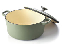 BK Braadpan Bourgogne Olive Green Gietijzer ø 24 cm / 4.2 Liter - open