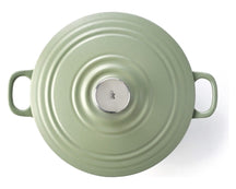 BK Braadpan Bourgogne Olive Green Gietijzer ø 24 cm / 4.2 Liter - bovenaanzicht