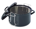 BK Frittiertopf mit Korb Fortalit Emaille Schwarz ø 24 cm / 3 Liter