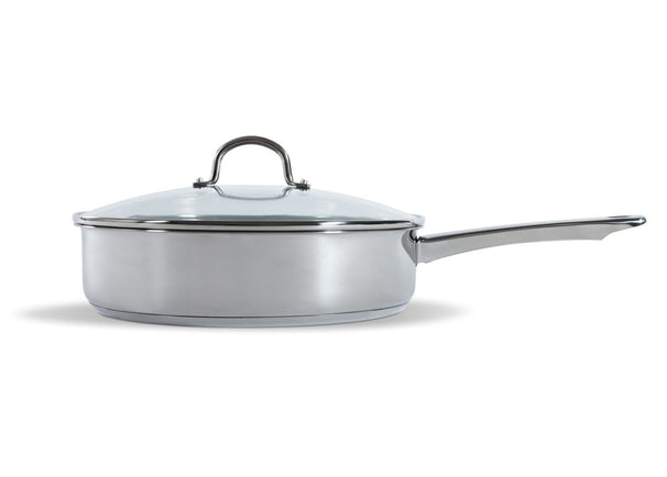 BK Schmorpfanne mit Deckel Bright Edelstahl ø 28 cm / 3,8 Liter - ohne Antihaftbeschichtung