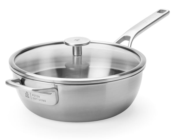 BK Sauteuse Peter Goossens Maestro 3-Ply Edelstahl ø 24 cm / 3,4 Liter - mit Deckel - ohne Antihaftbeschichtung