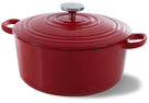 BK Bräter Bourgogne Chili Red Gusseisen ø 28 cm / 6,7 Liter - emaillierte Antihaftbeschichtung