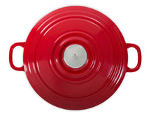 BK Topfset Bourgogne Chili Red Gietijzer 3-teilig - Bräter ø 24, 28 cm & Grillpfanne 26x26 cm - geeignet für alle Wärmequellen