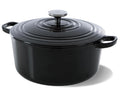 BK Bräter Bourgogne Jet Black Gusseisen ø 26 cm / 5,3 Liter - emaillierte Antihaftbeschichtung