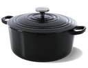 BK Bräter Bourgogne Jet Black Gusseisen ø 26 cm / 5,3 Liter - emaillierte Antihaftbeschichtung