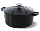 BK Bräter Bourgogne Jet Black Gusseisen ø 26 cm / 5,3 Liter - emaillierte Antihaftbeschichtung
