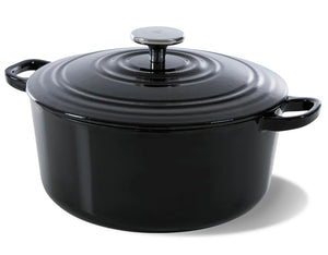 BK Bräter Bourgogne Jet Black Gusseisen ø 26 cm / 5,3 Liter - emaillierte Antihaftbeschichtung