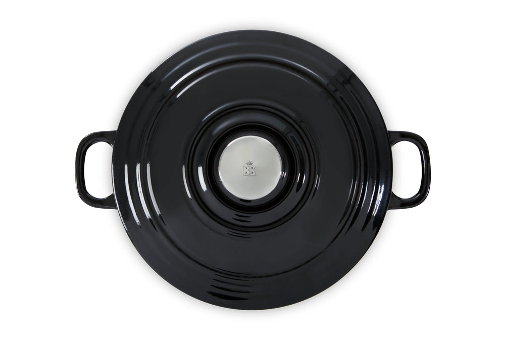 BK Bräter Bourgogne Jet Black Gusseisen ø 26 cm / 5,3 Liter - emaillierte Antihaftbeschichtung