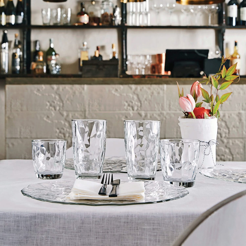 Bormioli Rocco Glas-Set - Wassergläser - Transparent - Diamant - 300 ml - 12-teilig