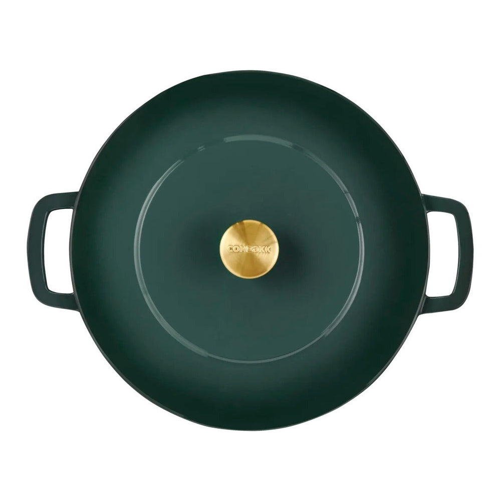 Combekk Pannenset Gietijzer Holly Green 3-delig - Braadpan ø 24 cm - bovenaanzicht