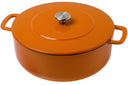 Combekk Bräter Gusseisen Orange ø 28 cm / 5,3 Liter - emaillierte Antihaftbeschichtung
