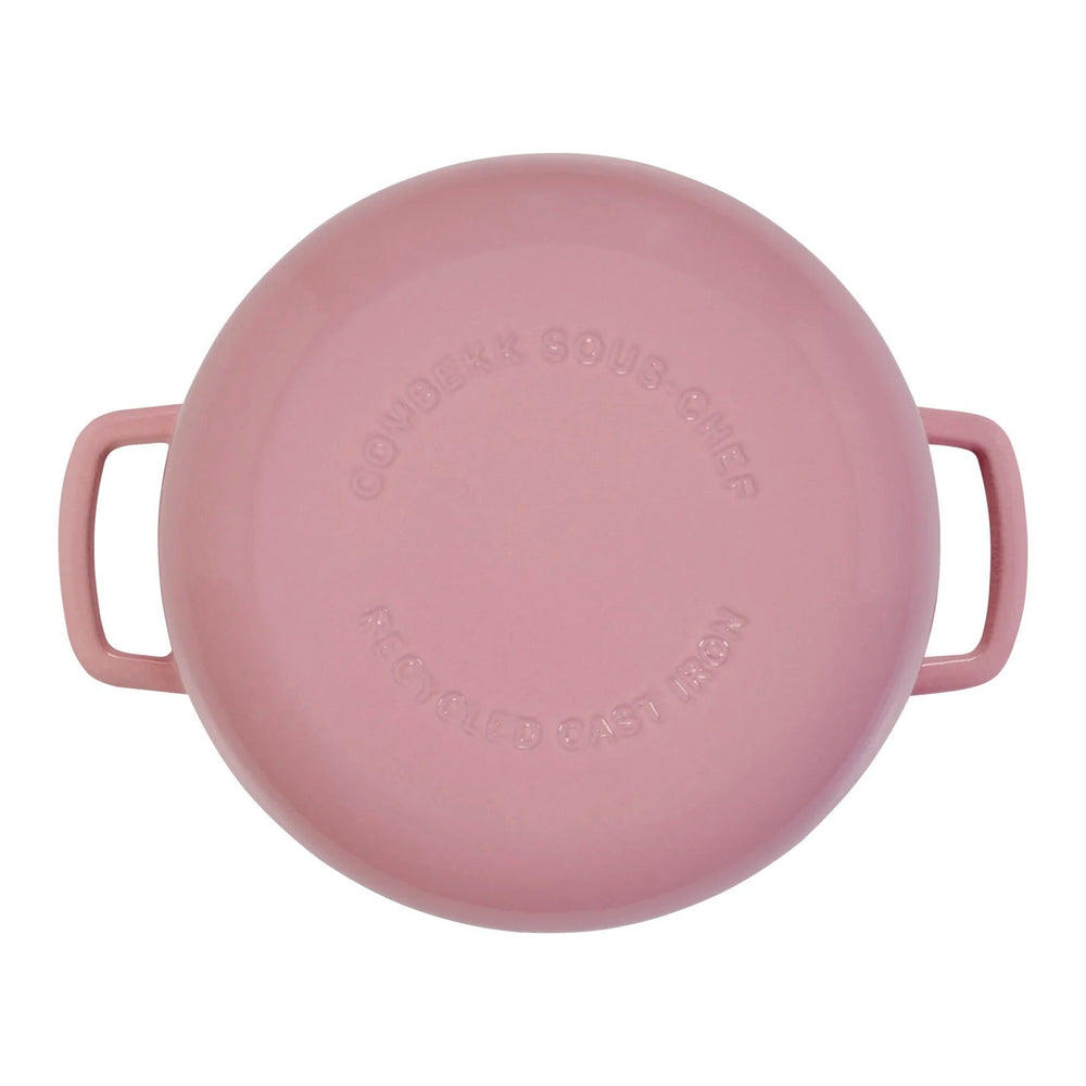 Combekk Braadpan met deksel Gietijzer Pink ø 24 cm / 3.8 Liter - onderaanzicht