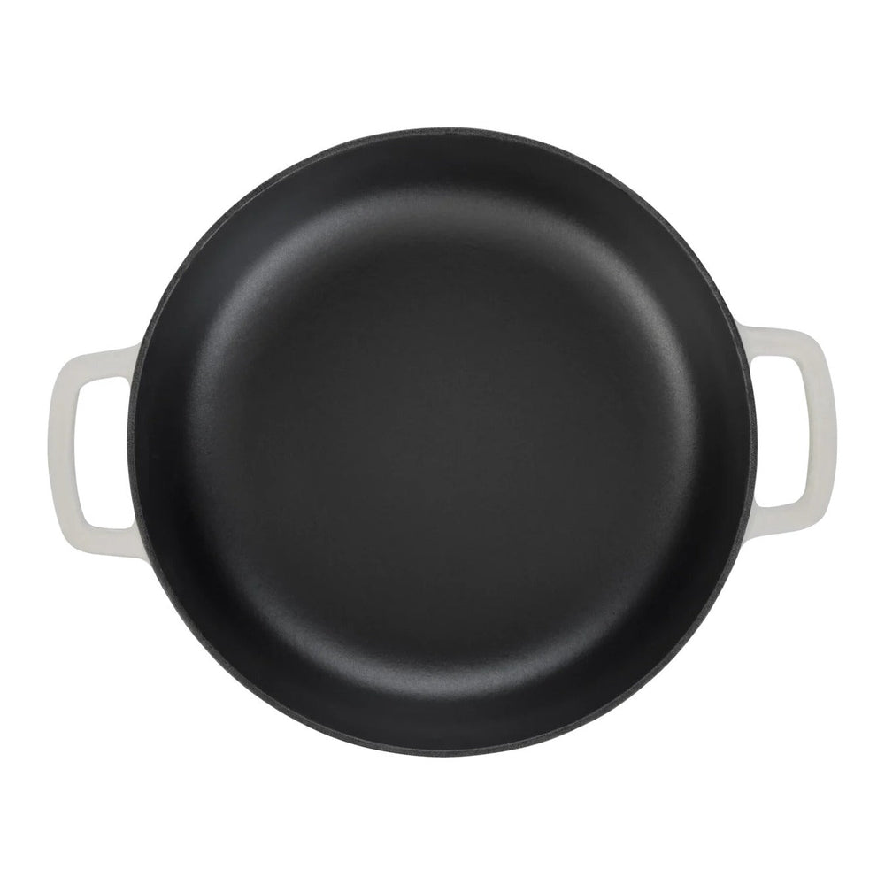 Combekk Braadpan met deksel Gietijzer Sand ø 28 cm / 5.3 Liter - binnenkant
