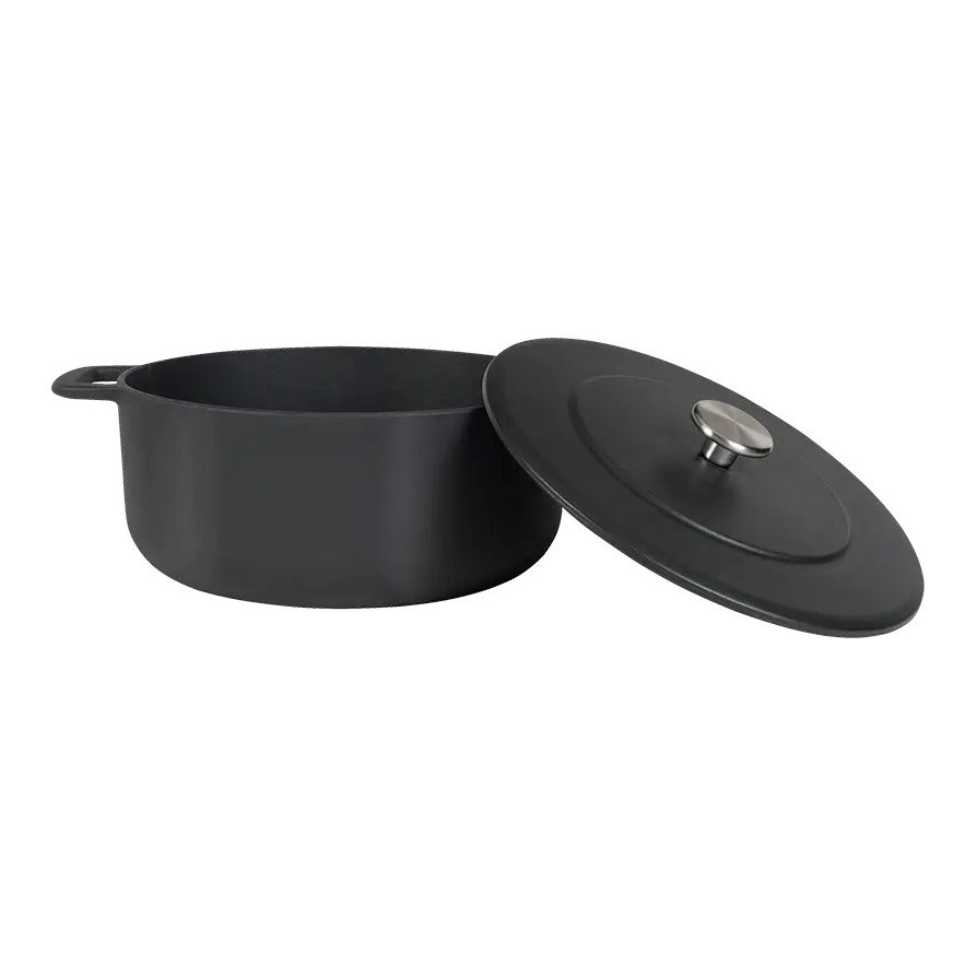 Combekk Braadpan met deksel Gietijzer Zwart ø 28 cm / 5.3 Liter - open