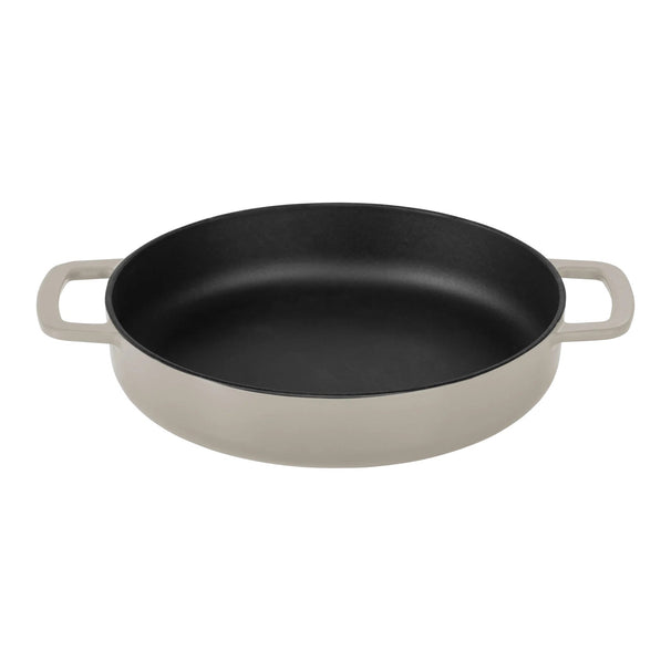 Combekk Bratpfanne mit 2 Griffen Gusseisen Sand ø 24 cm - emaillierte Antihaftbeschichtung