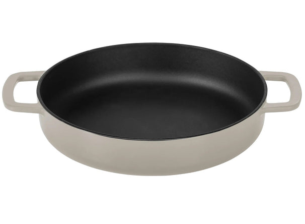 Combekk Bratpfanne mit 2 Griffen Gusseisen Sand ø 28 cm - emaillierte Antihaftbeschichtung