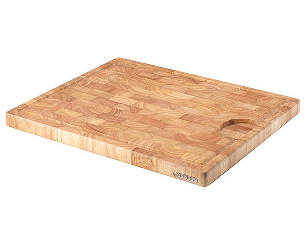 Continenta Holz Schneidebrett mit Saftrille - Stirnholz - 42 x 34 cm