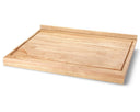 Continenta Holz Schneidebrett mit Saftrille - Gummibaumholz - 62 x 46,5 cm