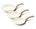 CP Bratpfannenset Go Ivory Creme 3-teilig - ø 20, 24 & 28 cm - keramische Antihaftbeschichtung