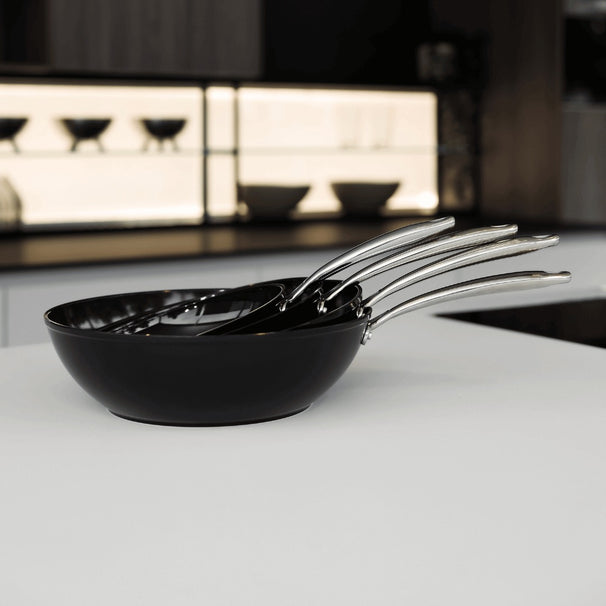 CP Bratpfannenset Signature Schwarz 3-teilig - ø 20, 24 & 28 cm - keramische Antihaftbeschichtung
