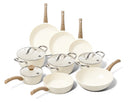CP Topfset Go Ivory Crème 9-teilig - keramische Antihaftbeschichtung