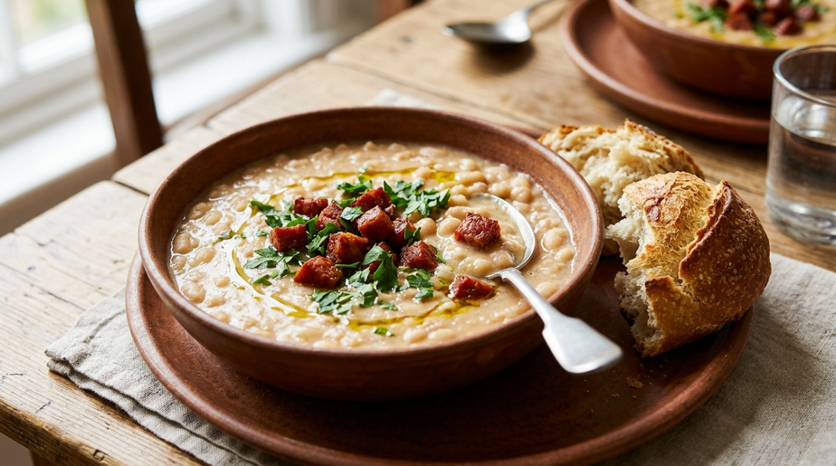 Eine herzhafte Suppe, die dich von innen heraus wärmt.