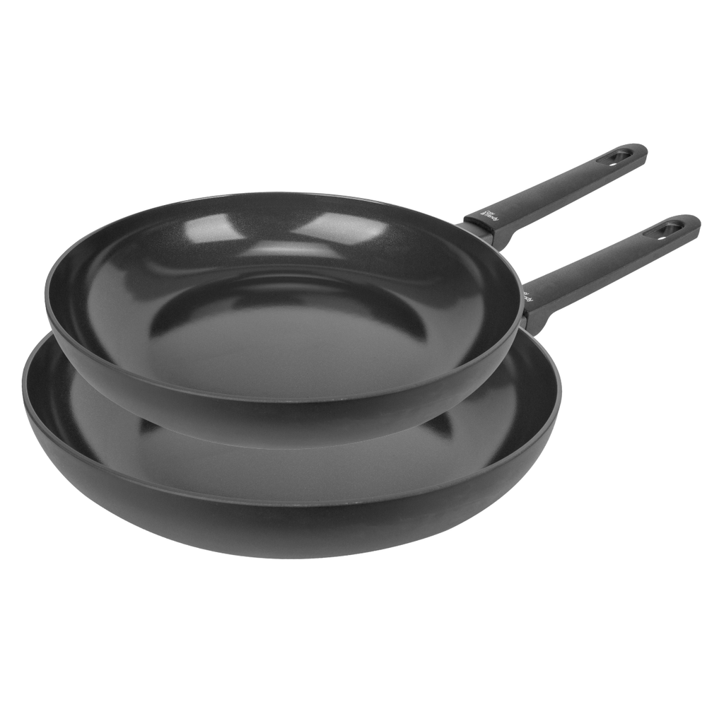 Cookinglife Bratpfannenset Black Cera 2-teilig - ø 24 & 28 cm - geeignet für alle Wärmequellen - keramische Antihaftbeschichtung