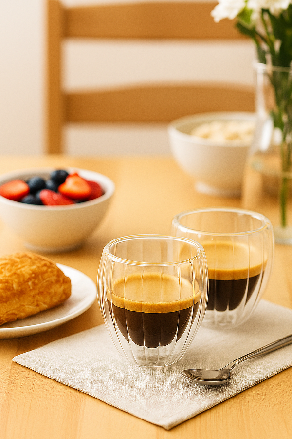 Cookinglife Doppelwandige Espressogläser Pumpkin 80 ml - 2 Stück