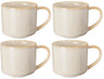Cookinglife Kaffeetassen Serene Sand 330 ml – Steingut – 4 Stück